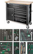 Stahlwille Range of tools with workbench Drawers7 + 1 Fach Anthracite, RAL 7016 161pcs