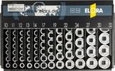 ELORA Socket Display Dispenser with 1/2" mm-bi-hexagon Sockets, ELORA-770-LSP2M