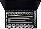 ELORA Socket Set 3/4", bi-hexagon, 34-pcs. 18-60 mm, ELORA-770-S24/1 MU