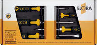   ELORA Screwdriver Set , plain and cross slot, 5-pcs., ELORA-579 S5-K  87,56 EUR59,54 EUR incl. VAT., +  23,10 EUR shipping