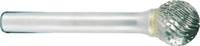 PROJAHN - SHOP PROJAHN Tungsten Carbide Rotary Burr Ball, Shape D d1 9.6 mm, Shank 6.0 mm Cut 6 Double Cut -