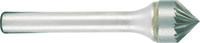 PROJAHN - SHOP PROJAHN Tungsten carbide rotary burr countersink 90° , shape K d1 3.0 mm, shank 3.0 mm cut 6 double cut -