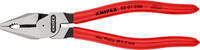 KNIPEX - SHOP KNIPEX KNIPEX 02 01 200 High Leverage Combination Pliers plastic coated black atramentized 200 mm -