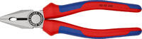 KNIPEX - SHOP KNIPEX KNIPEX 03 02 200 SB Combination Pliers with multi-component grips black atramentized 200 mm (self-service card/blister) -