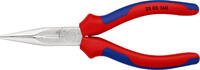 KNIPEX - SHOP KNIPEX KNIPEX 25 05 160 Flachrundzange mit Schneide (Radiozange) mit Mehrkomponenten-Hüllen verchromt 160 mm -