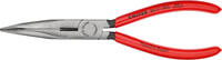 KNIPEX - SHOP KNIPEX KNIPEX 26 21 200 SB Flachrundzange mit Schneide (Storchschnabelzange) mit Kunststoff überzogen schwarz atramentiert 200 m -