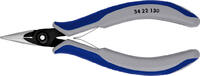 KNIPEX - SHOP KNIPEX KNIPEX 34 22 130 Präzisions-Elektronik-Greifzange mit Mehrkomponenten-Hüllen brüniert 135 mm -