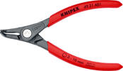 KNIPEX - SHOP KNIPEX KNIPEX 49 21 A01 Präzisions-Sicherungsringzange für Außenringe auf Wellen mit rutschhemmendem Kunststoff überzogen grau a -