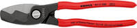 KNIPEX - SHOP KNIPEX KNIPEX 95 11 200 SB Cable Shears with twin cutting edge plastic coated burnished 200 mm (self-service card/blister) -