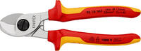 KNIPEX - SHOP KNIPEX KNIPEX 95 16 165 Cable Shears insulated with multi-component grips, VDE-tested chrome-plated 165 mm -