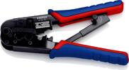 KNIPEX - SHOP KNIPEX KNIPEX 97 51 10 SB Crimping Pliers for Western plugs with multi-component grips burnished 190 mm (self-service card/blist -