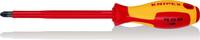 KNIPEX - SHOP KNIPEX KNIPEX 98 25 03 Screwdriver for cross recessed screws Pozidriv® insulating multi-component handle, VDE-tested burnished 2 -