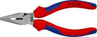 KNIPEX - SHOP KNIPEX KNIPEX 08 22 145 Needle-Nose Combination Pliers with multi-component grips black atramentized 145 mm -
