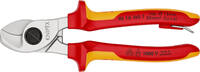 KNIPEX - SHOP KNIPEX KNIPEX 95 16 165 T Cable Shears insulated with multi-component grips, VDE-tested with integrated insulated tether attachm -