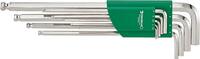STAHLWILLE - SHOP Stahlwille Set: Ball ended hexagon key wrench 10767/9 Range 1,5 - 10 9pcs -