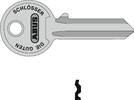   ABUS key blank C83R Alu black  1,23 EUR incl. VAT., +  23,10 EUR shipping